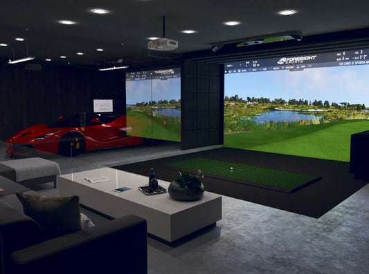 Foresight Sports Indoor Golf Simulator Room Full Glass Windows