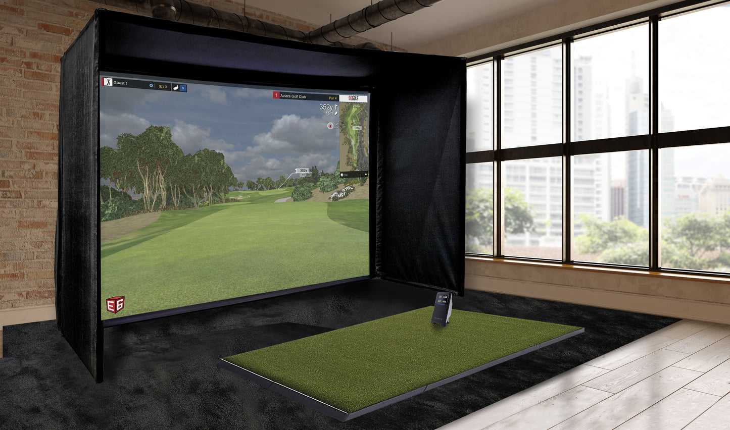 Full Swing Kit & Medalist Golf Sim Enclosure