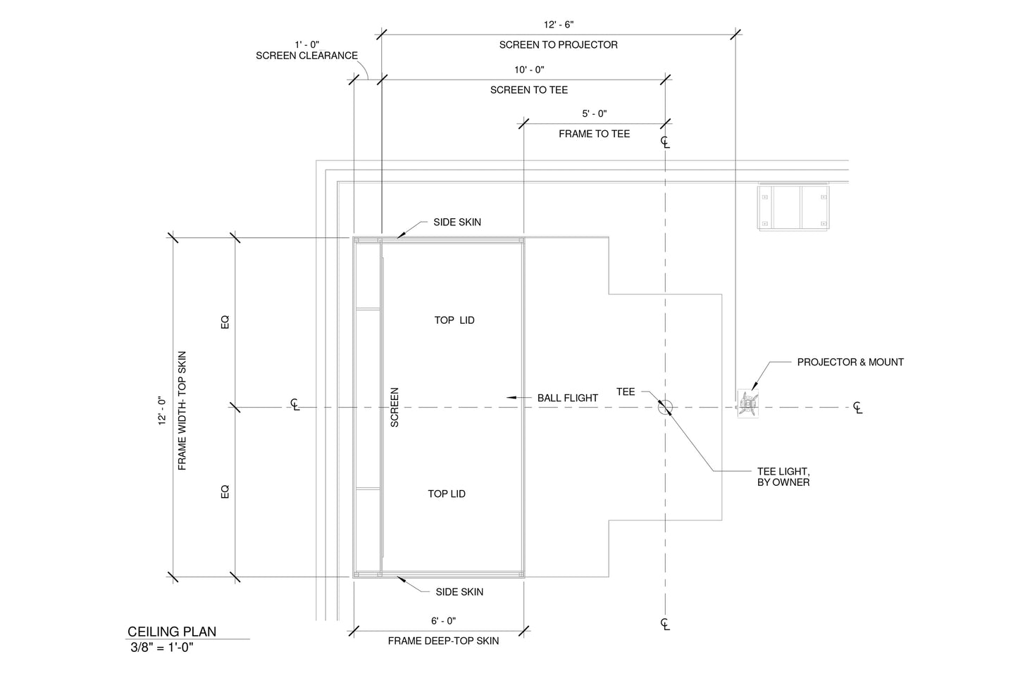 Medalist Enclosure Ceiling-Wall Plan