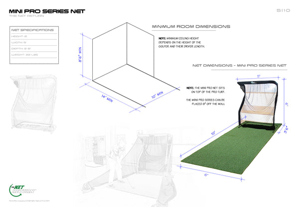 Pro Series Mini Needed Room Dimensions