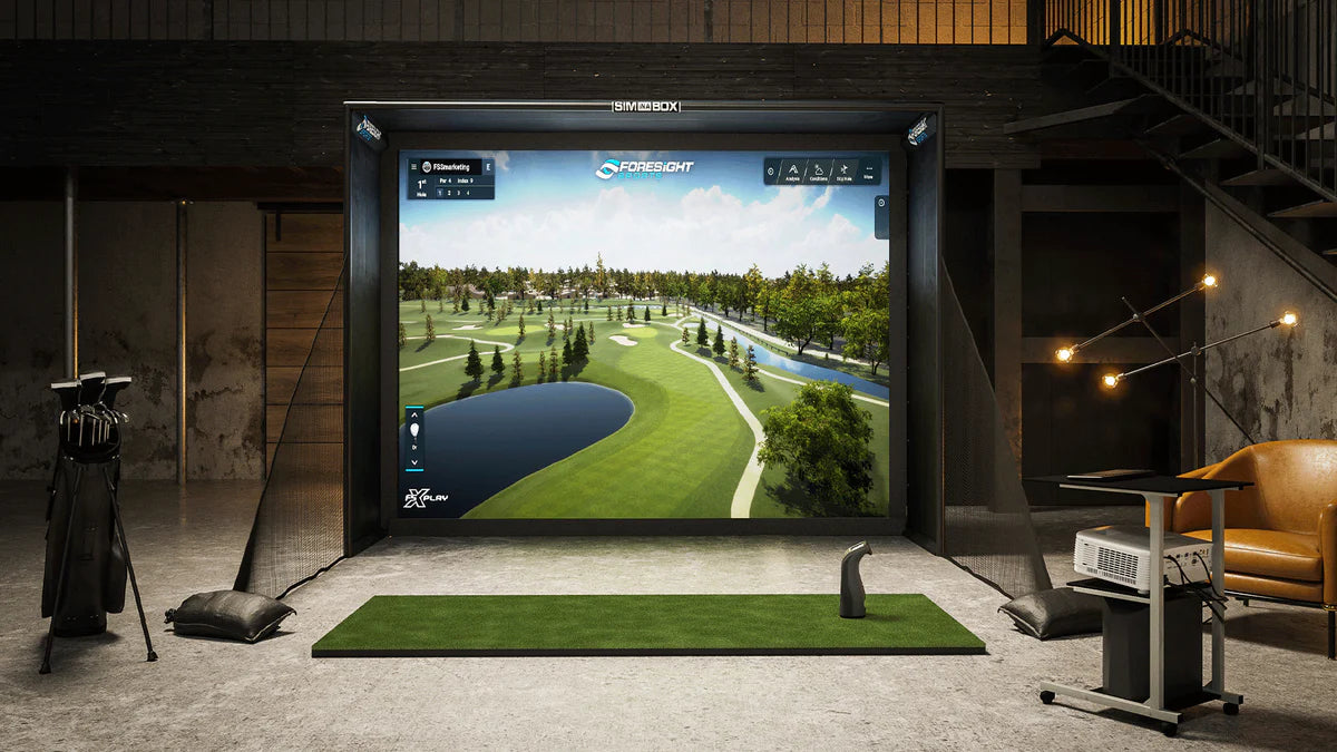 Golf Simulator Glory Shot of Sim In A Box Play Package 