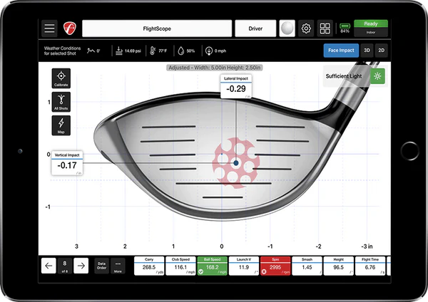 FlightScope X3 Impact Location on iPad