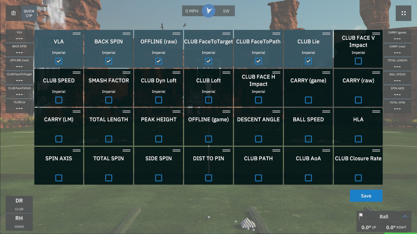 GSPro Glub and Ball Data